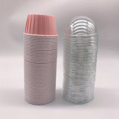 50pcs Cake Cups With Lids Heat Resistant Cake Paper Holder