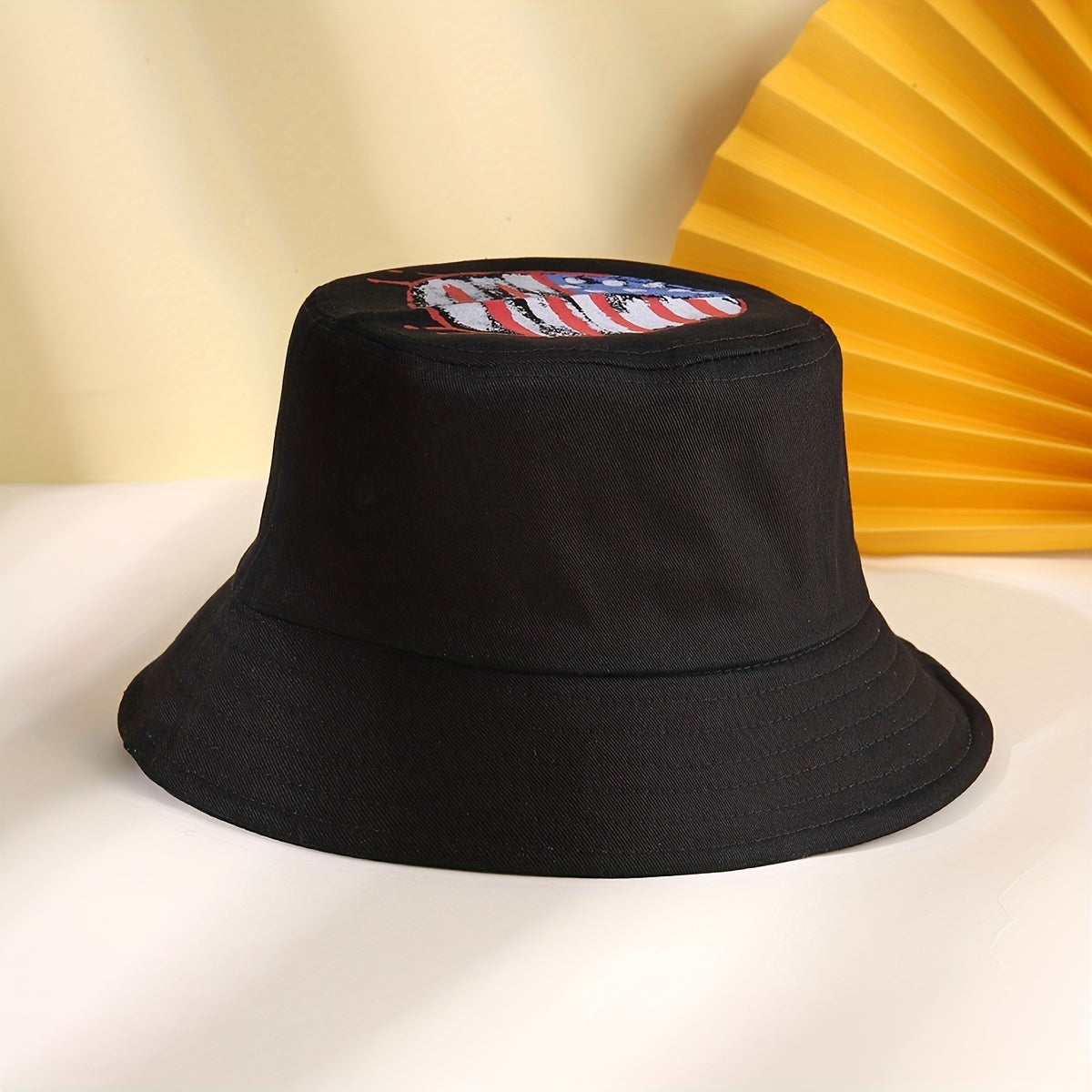 LA Graffiti Bucket Hat Cartoon Flage Printed Basin Hat