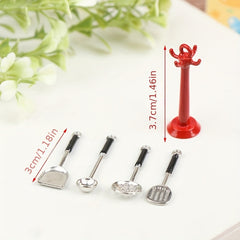 Dollhouse Kitchen Utensil Hanging Set
