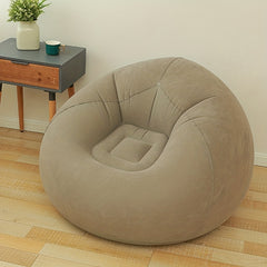 Beanless Inflatable Lounge Chair Thickened PVC Flocking Sofa