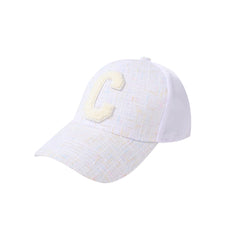C Letter Peaked Hat Women Summer Shade Breathable Mesh Hat