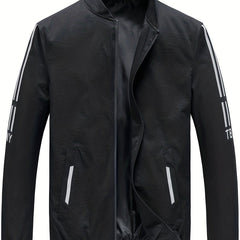Men's Casual Baseball Collar Jacket Coat For Spring Fall