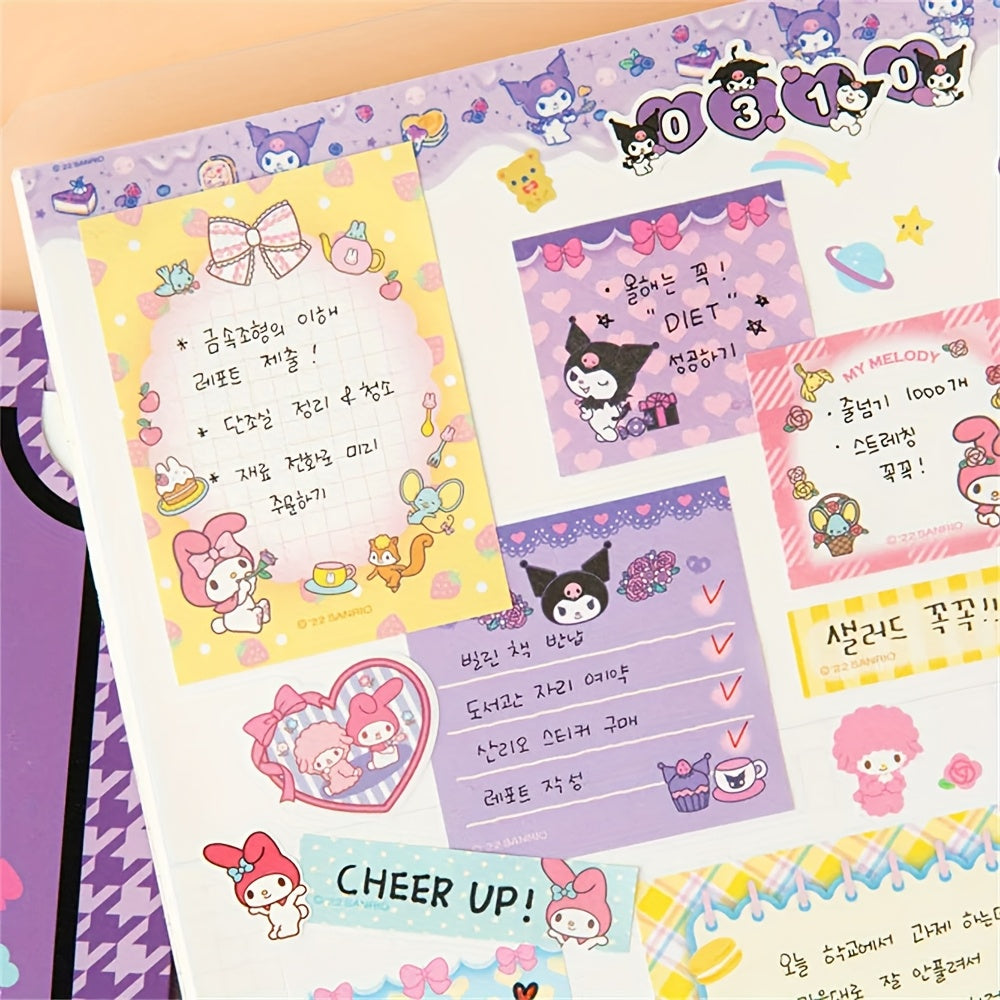 Hello Kitty Kuromi Cinnamoroll Pompompurin Pochacco Sticky Note Pad