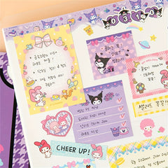 Hello Kitty Kuromi Cinnamoroll Pompompurin Pochacco Sticky Note Pad