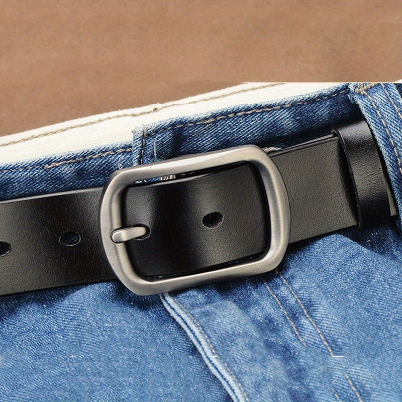 Vintage Leather Belt Solid Casual Jeans Pants Belt Unisex