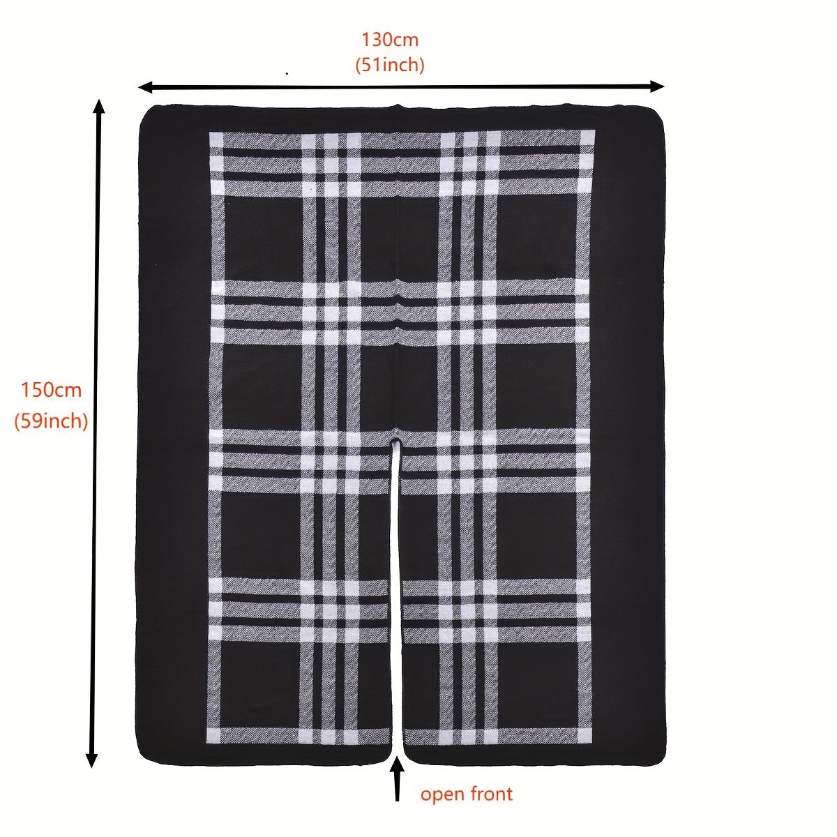 Double Large Shawl Classic Cashmere Tassel Warm Cape Scarf Blanket Wraps