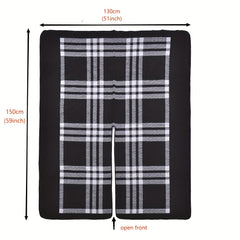 Double Large Shawl Classic Cashmere Tassel Warm Cape Scarf Blanket Wraps