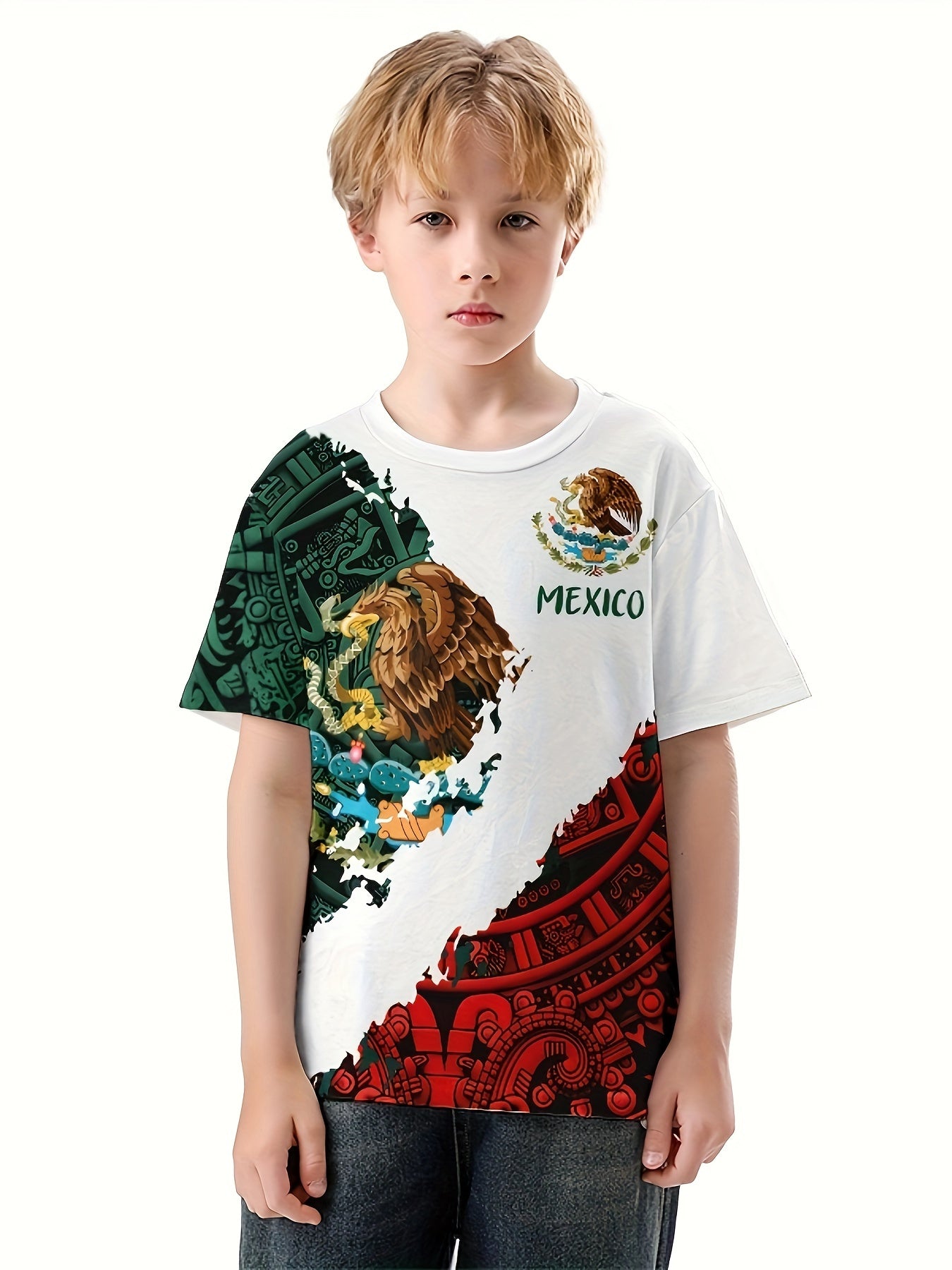 Eagle 3D Print Boys Meaningful T Shirt Short Sleeve Tee For Toddler Kids
