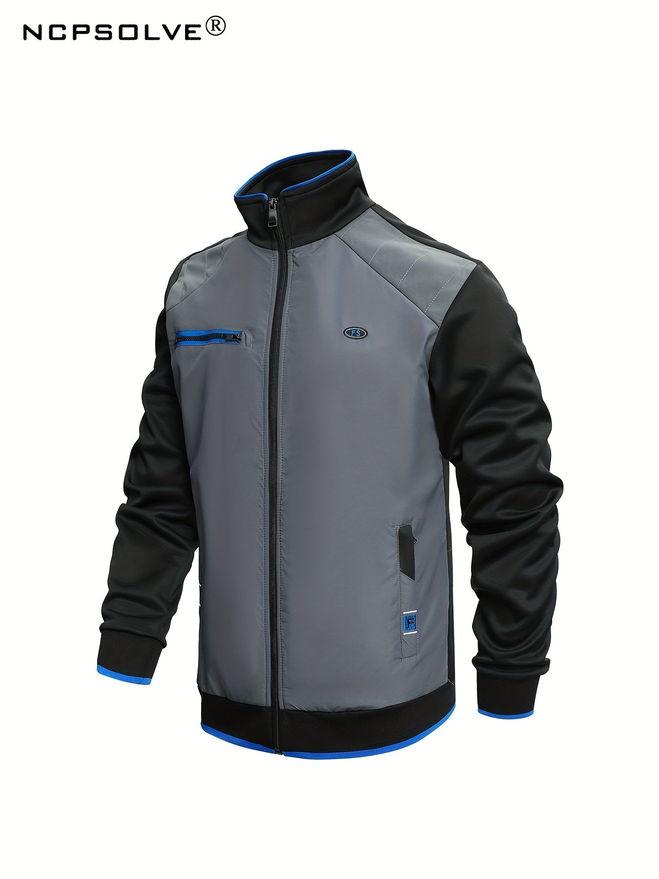 2pcs Men's Sports Suit Jacket & Active Stretch Pants