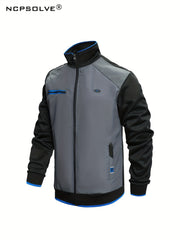 2pcs Men's Sports Suit Jacket & Active Stretch Pants