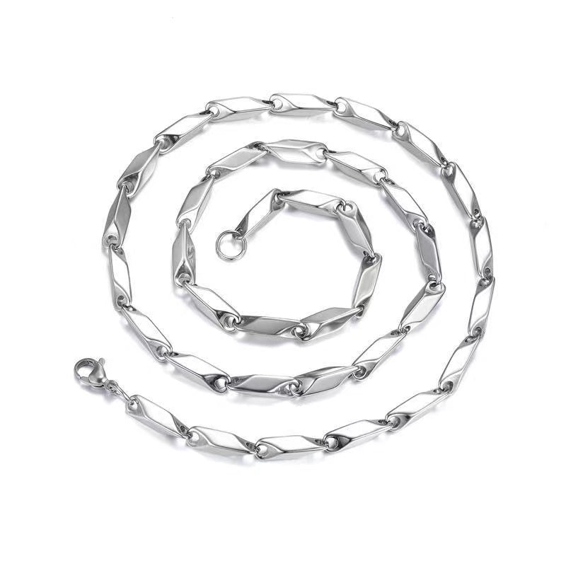 Men's Stainless Steel Arrow Bullet Chain Necklace