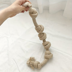 Durable Cat & Dog Teaser Toy Teeth Cleaning Star Wand Rope Knot