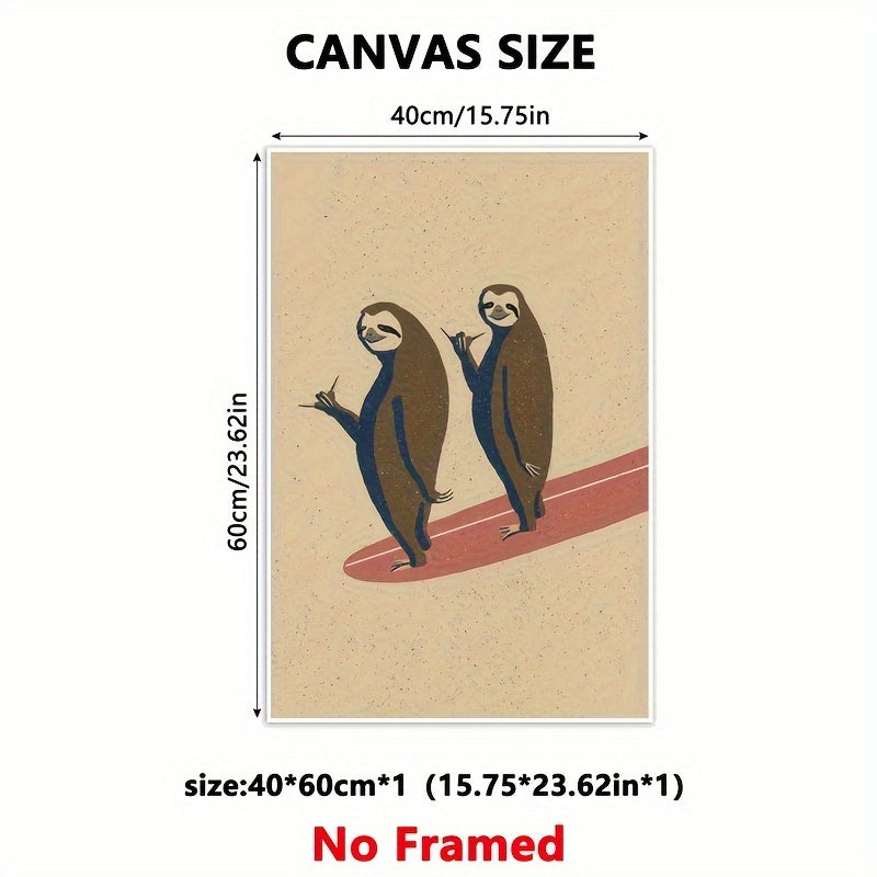 2pcs Sloths Animated Posters Wall Art High Definition Painting