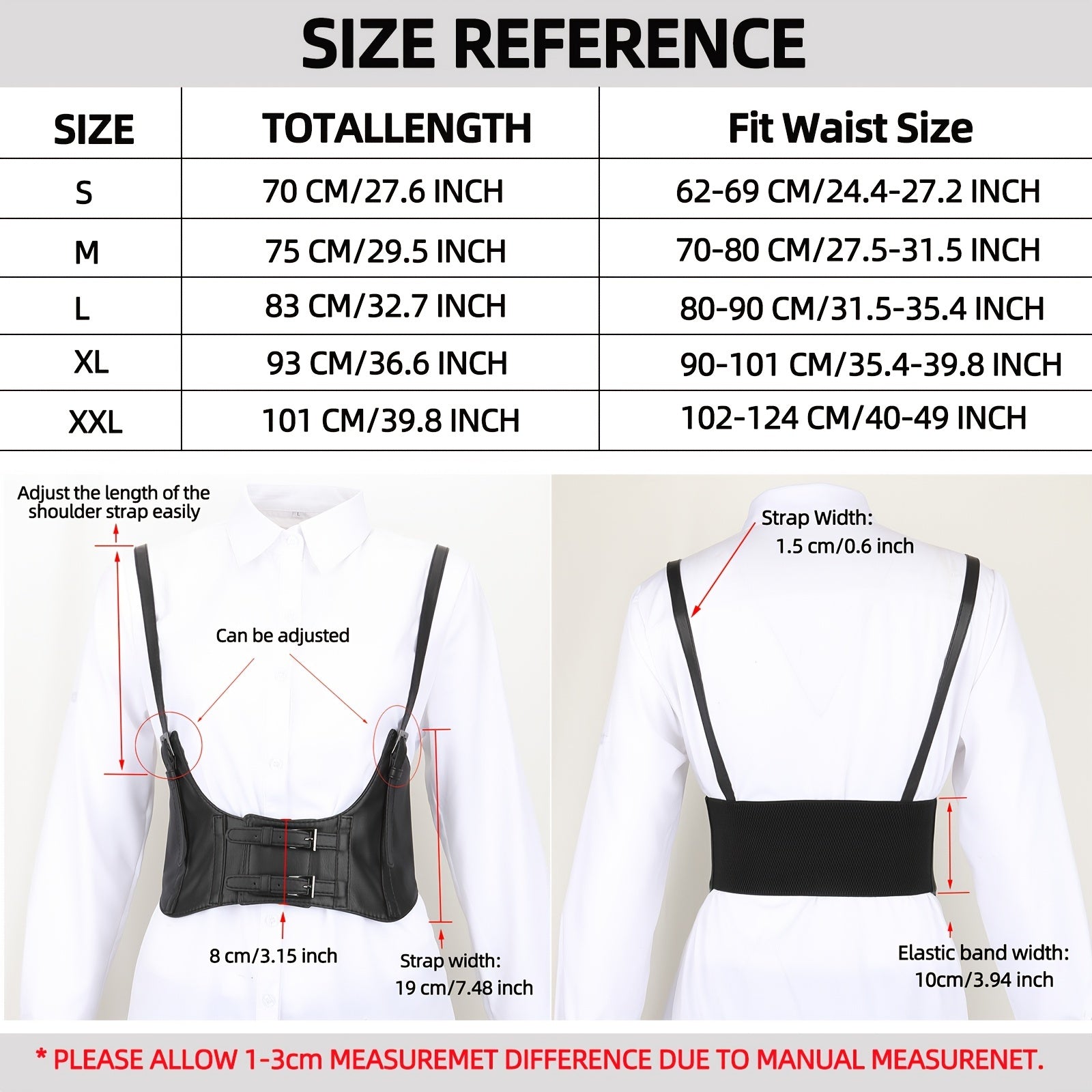 Women Wide Elastic Waist Belt Corset Suspender Harness