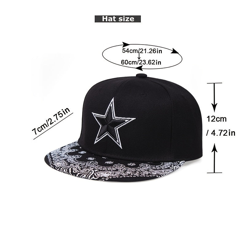 Five pointed Star Baseball Cap Hip Hop Outdoor Sun Hat