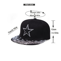 Five pointed Star Baseball Cap Hip Hop Outdoor Sun Hat