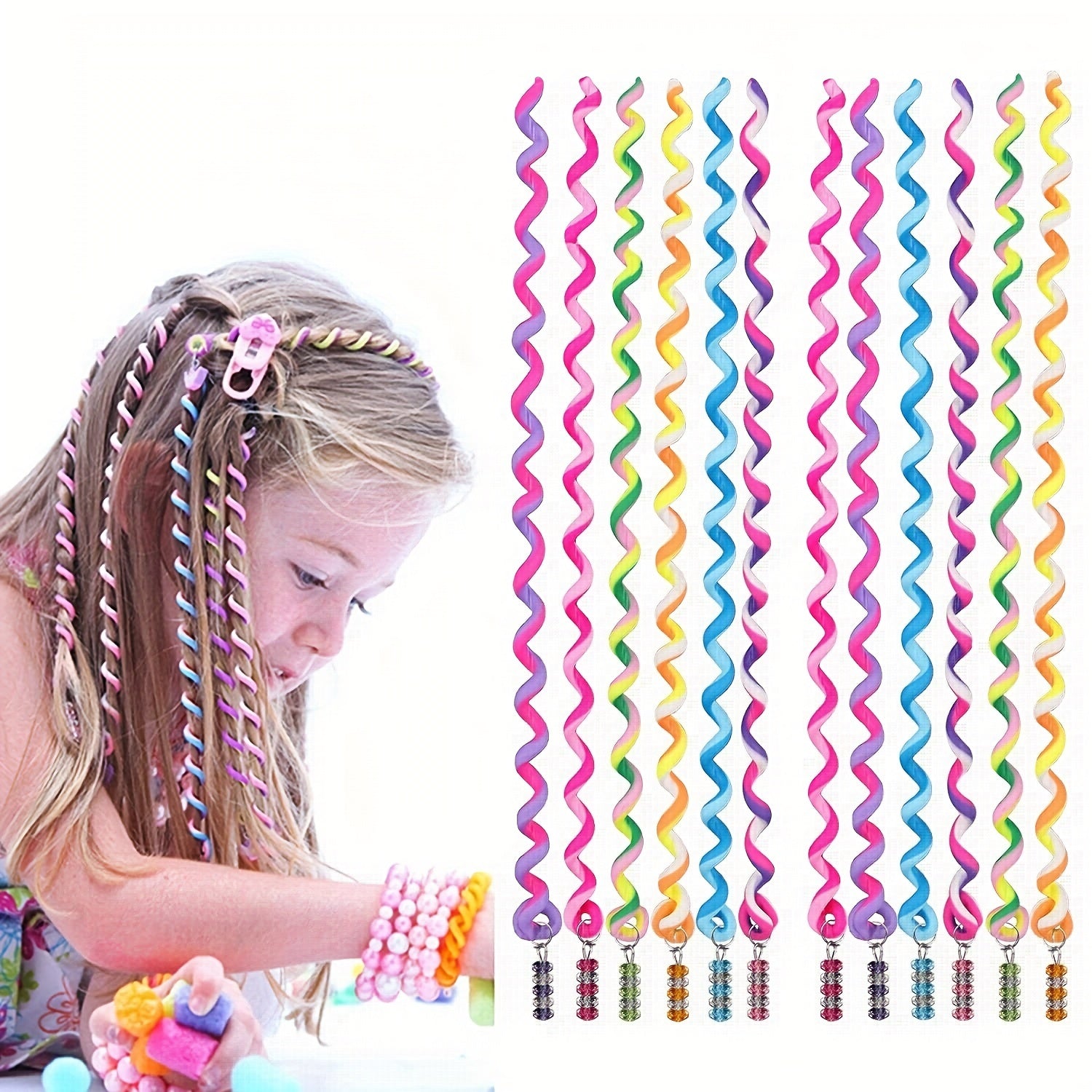 Colorful Braid Hair Tools for Girls Kids Hair Bands Ponytail Holders