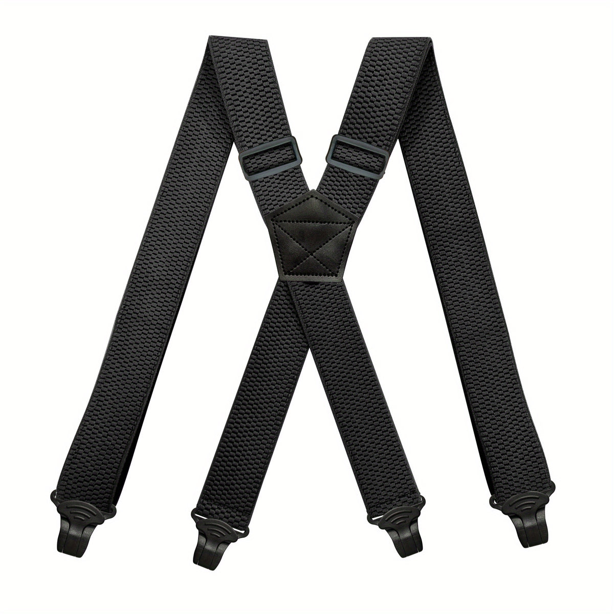 Big & Tall X-back Work Suspenders 4 Plastic Gripper Clips