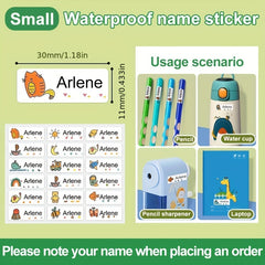 Personalized Waterproof Self Adhesive Name Sticker School Label