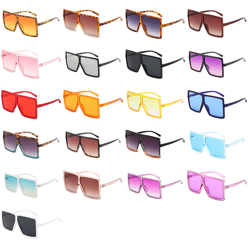 Flat Frame Oversized Sunglasses for Women