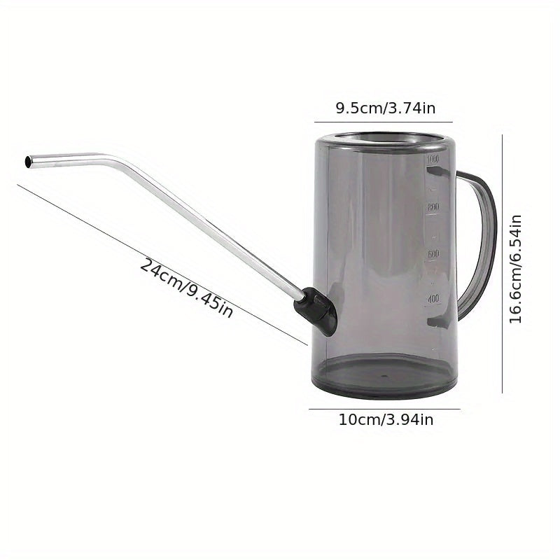 Watering Can with Long Nozzle for Succulent Plants Indoor/Outdoor Cactus Gray