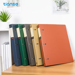 TIANSE 3-Hole A4 File Folder w/ Pockets 220 Sheets Capacity Binder