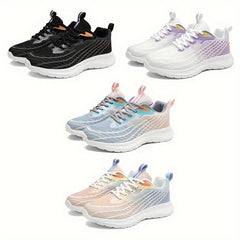 Women's Stylish Mesh Running Shoes Comfortable Lace Up Outdoor Sneakers