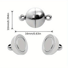 10 Pcs 8mm Magnetic Clasps for Bracelets, Necklaces DIY