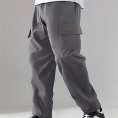 Creative Pattern Print Cargo Pants Men s Flap Pocket Trousers