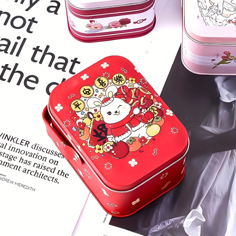 Christmas Rabbit Candy Box Tin Case Wedding