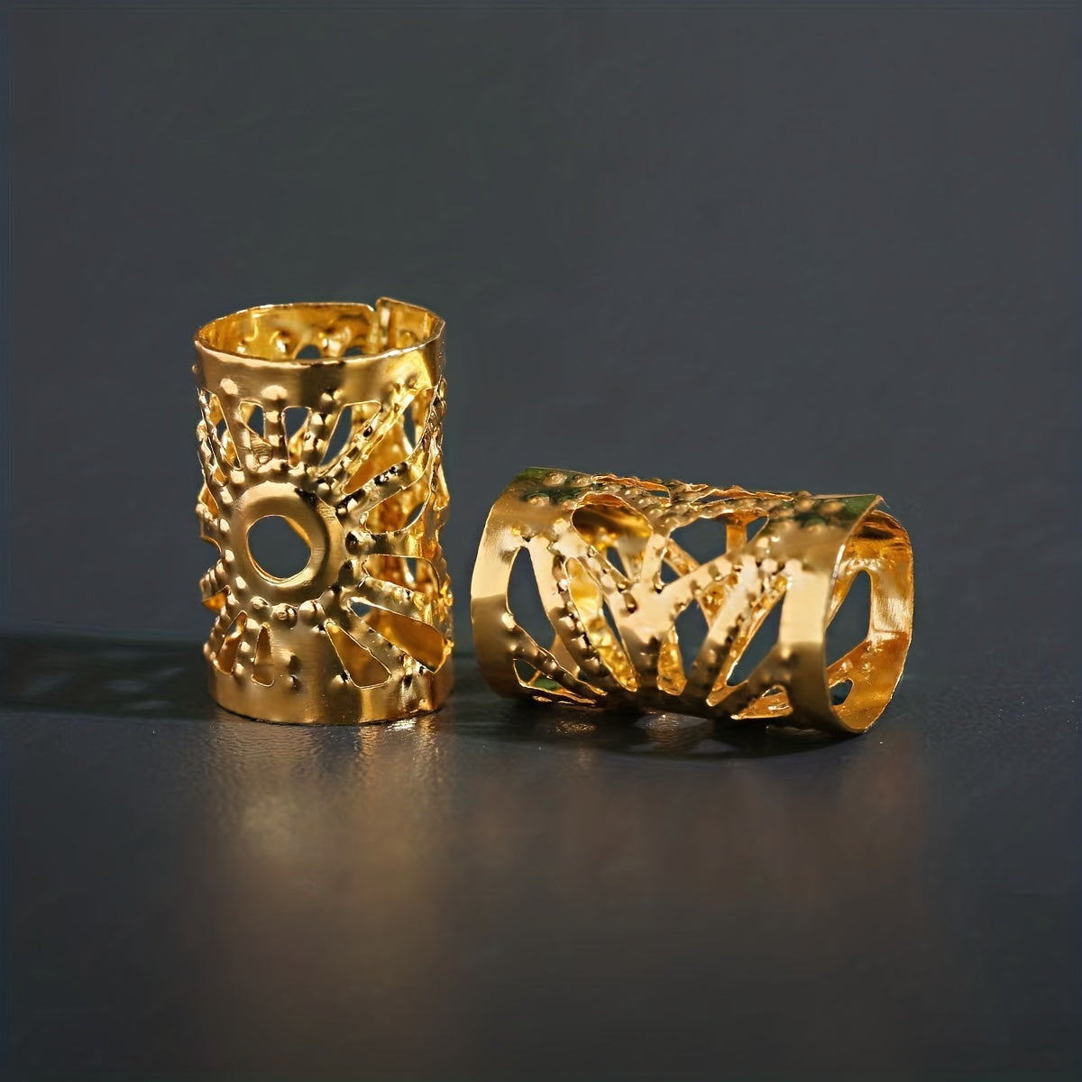 30pcs Dreadlocks Rings Hair Beads Accessories Adjustable Golden Silvery Colorful