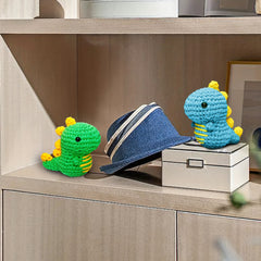 Beginner Dinosaur Crochet Kit with Easy Yarn - DIY Knitting