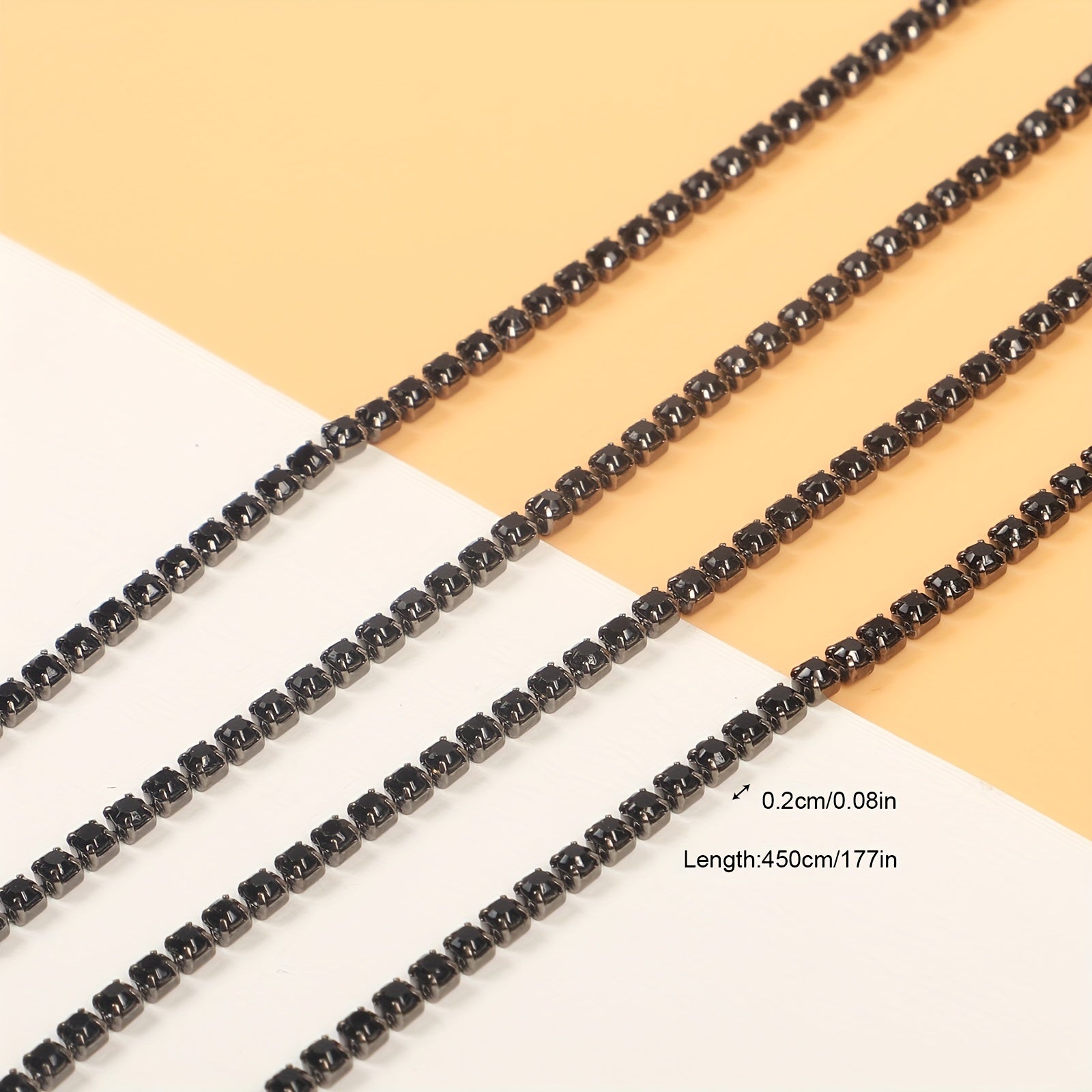 2mm 450cm Rhinestone Chain For Clothing Shoes Hats Bags Jewelry DIY