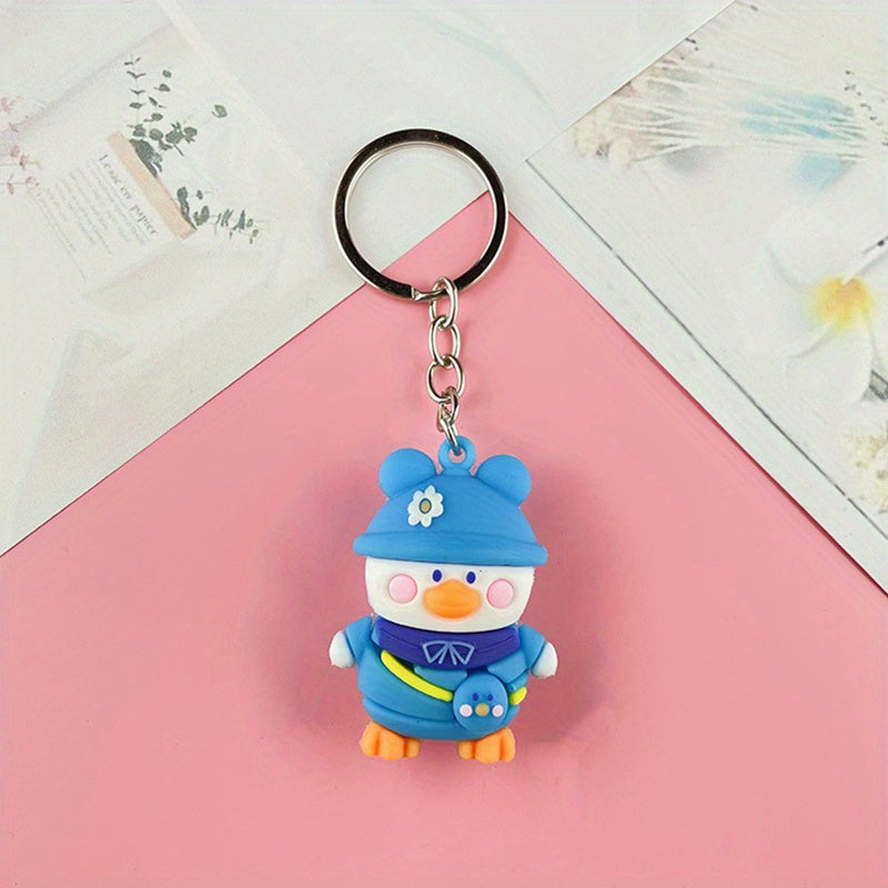 Baby Door Pendant Yellow Duck Keychain Couple Backpack Ornament
