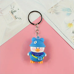 Baby Door Pendant Yellow Duck Keychain Couple Backpack Ornament