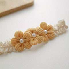 Red Flower Non Slip Stretch Headband for Baby Girls