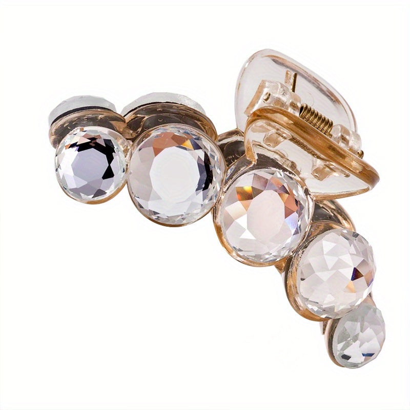 Crystal Hair Claw Sparkly Shark Claw Ponytail Holder Hair Claw Women Girls