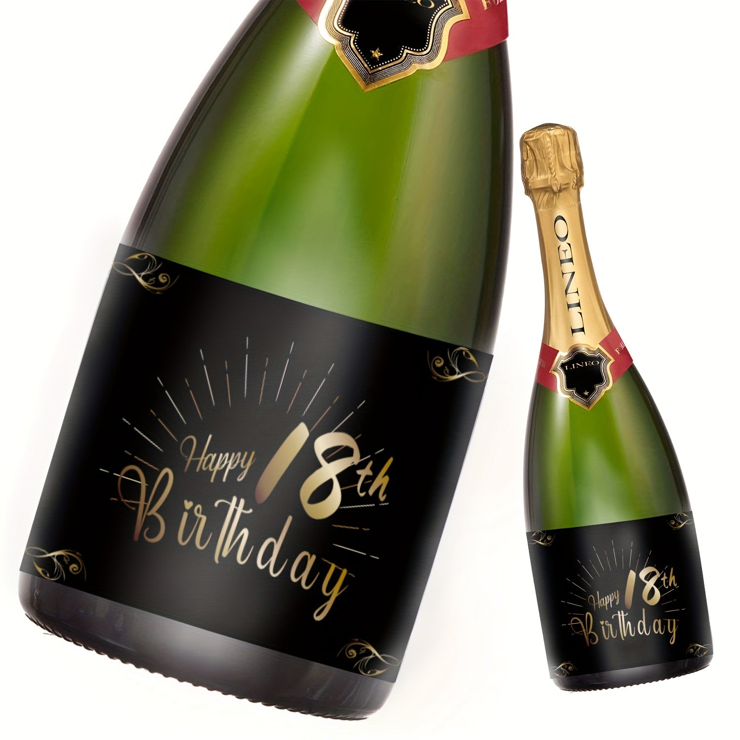 18th Birthday Bottle Labels for Champagne & Wine Bottles 15x10