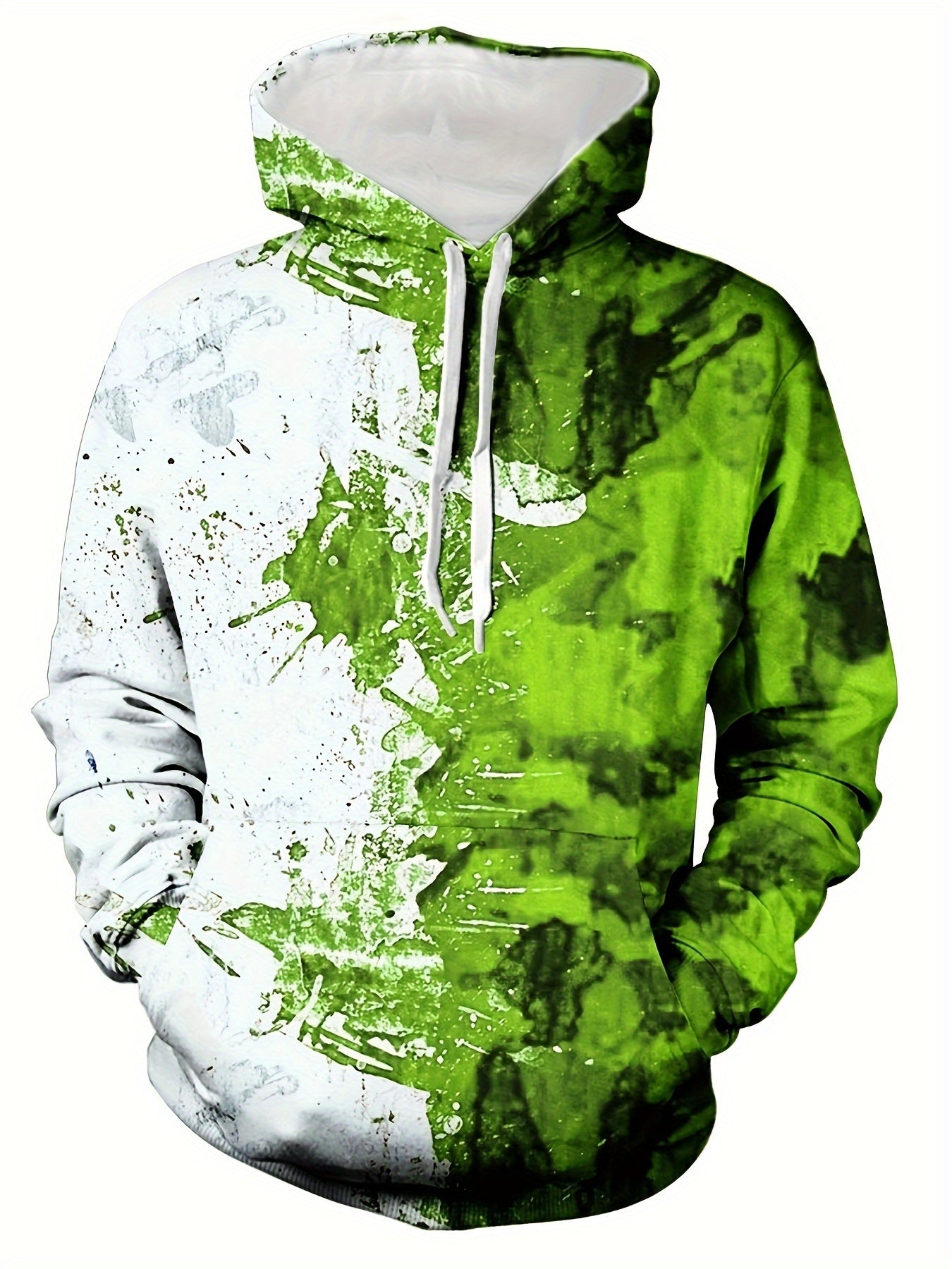 Men's Casual Block Pullover Hoodie with Kangaroo Pocket