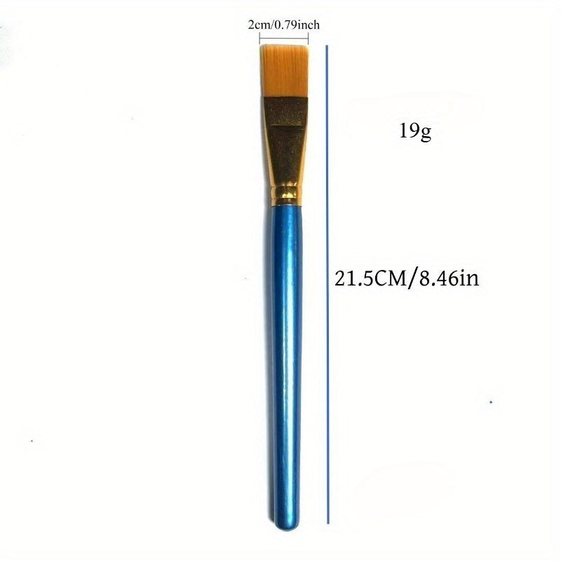 Large Flat Head Brush with Nylon Bristles & Wooden Handle