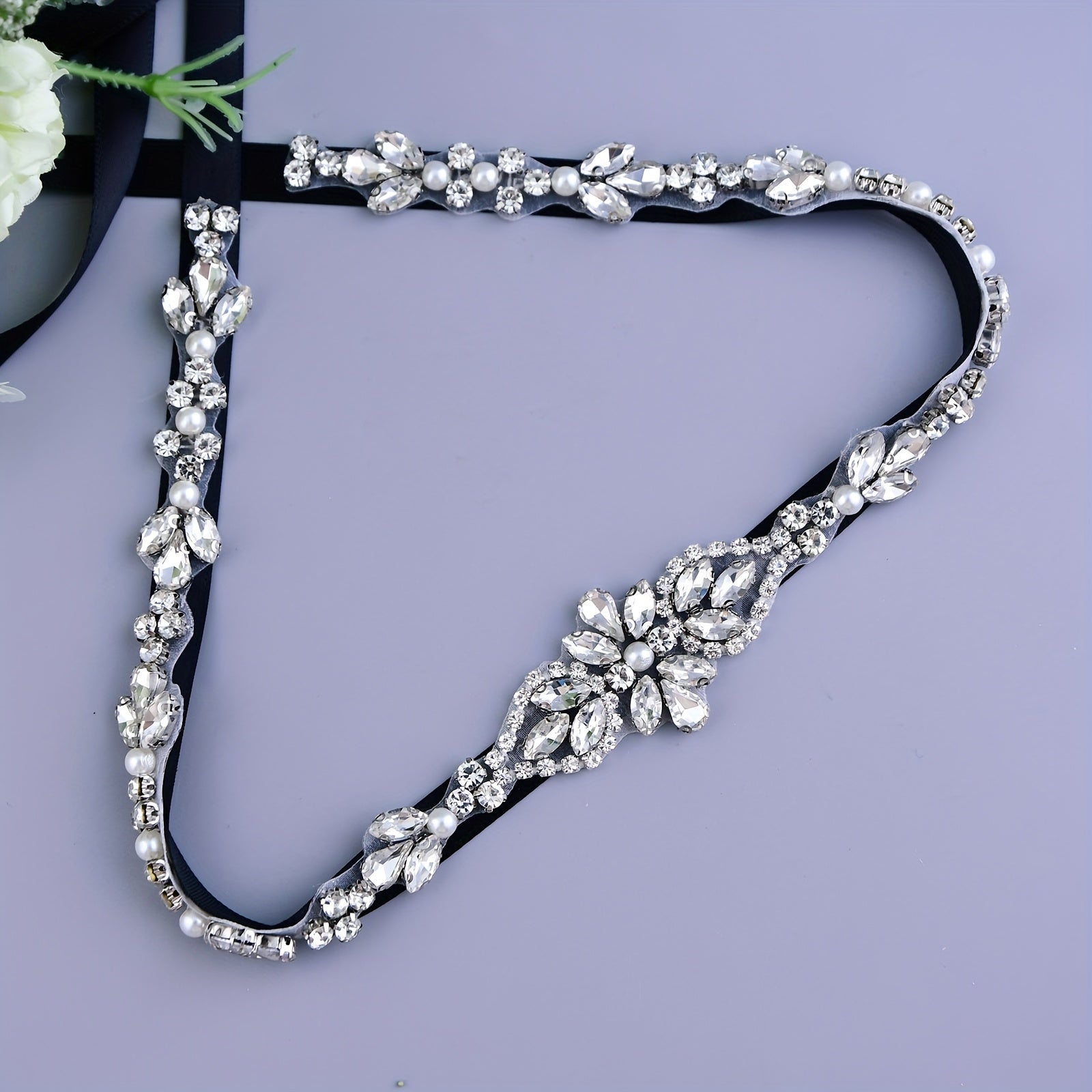 Crystal Bridal Sash Ribbon Belt for Brides