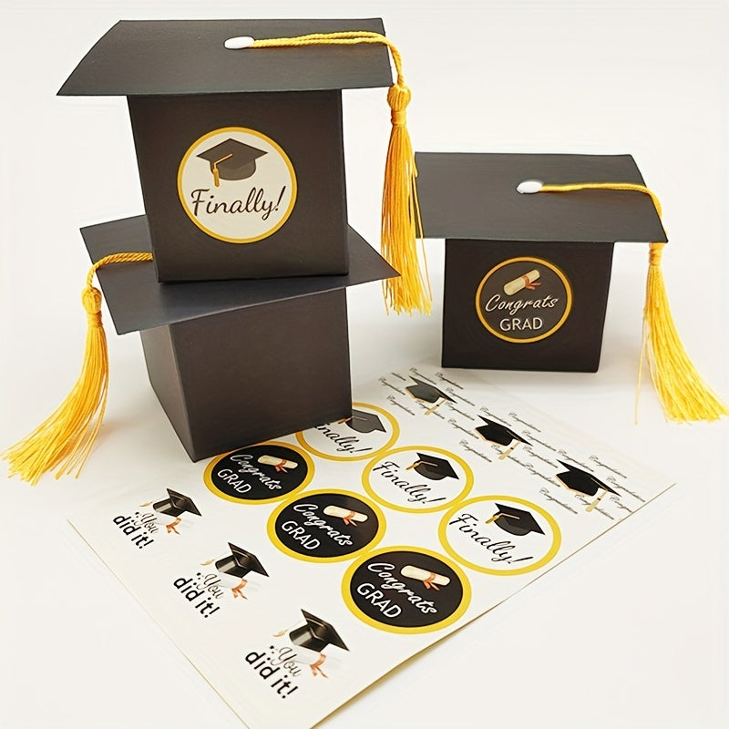 Graduation Season Bachelor Hat Favor Box Set