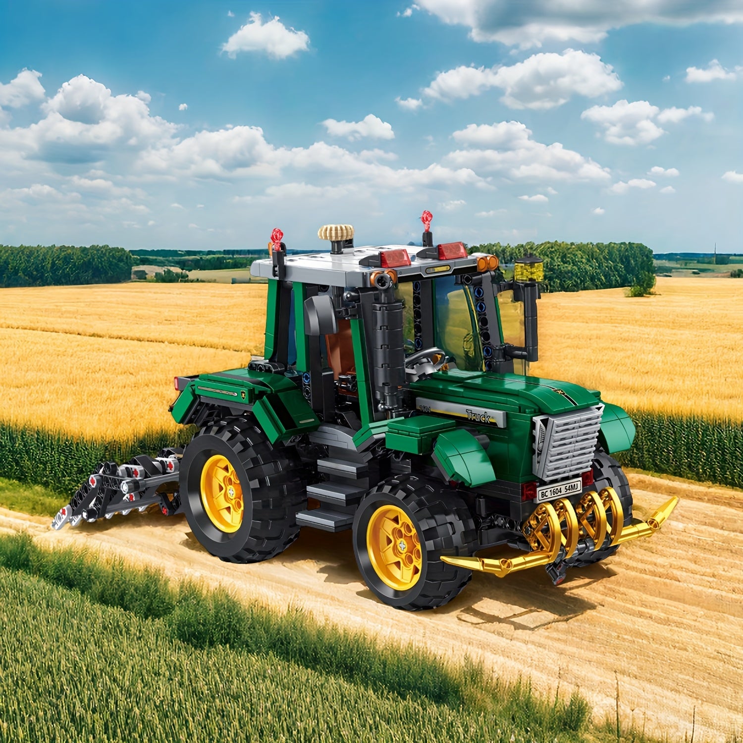 1204pcs Farm Tractor Building Blocks Set for Adults and Teens
