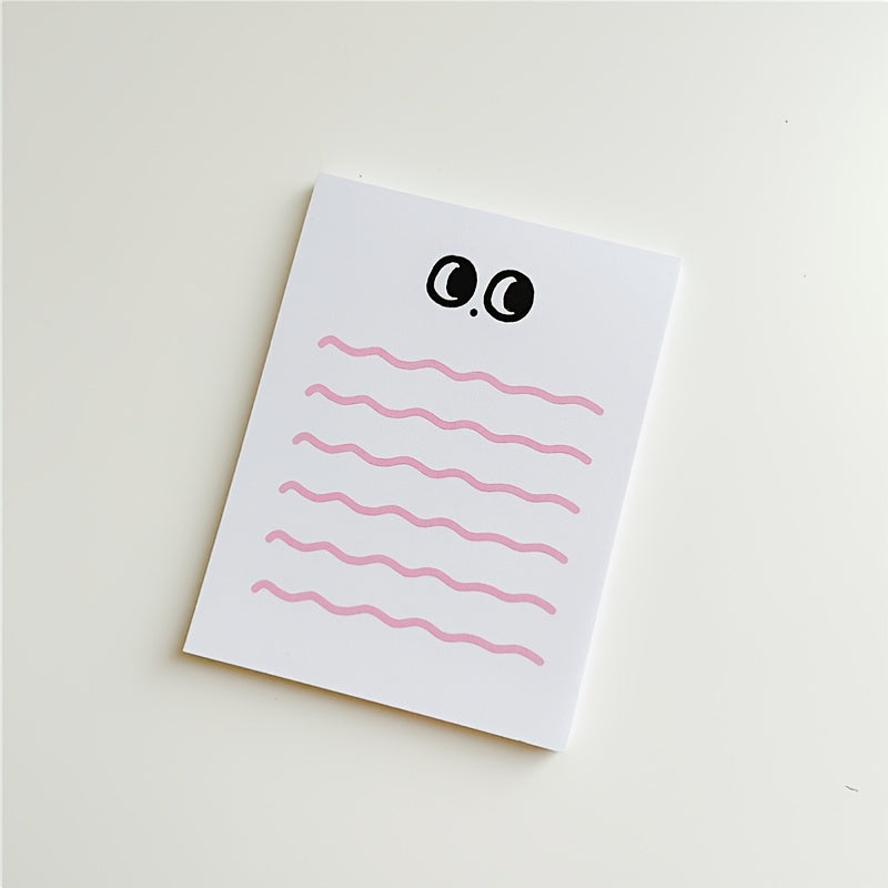 50 Pages Big Eyed Wavy Lined To-Do Lists Journal Diary Memo Pad