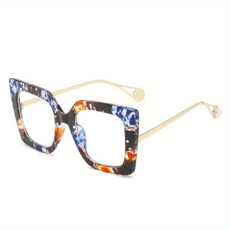 Oversized Cat Eye Glasses Retro Anti Light Clear Lens Glasses