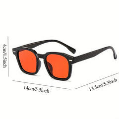 Y2K Square Sunglasses Rivet Decor Glasses UV400