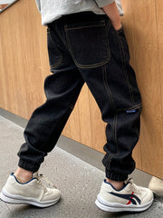 Boys Denim Long Pants With Pocket Kids Clothing For Spring And Autumn