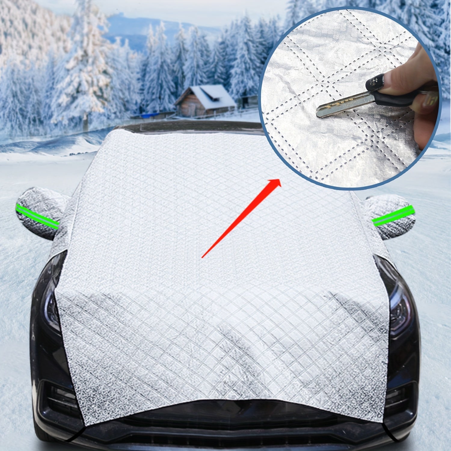 Portable Auto Sun Shade Windshield Snow Cover UV & Snow Resistant