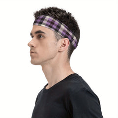 Signature Check Plaid Headband Breathable Comfort Sport Casual Polyester Spandex