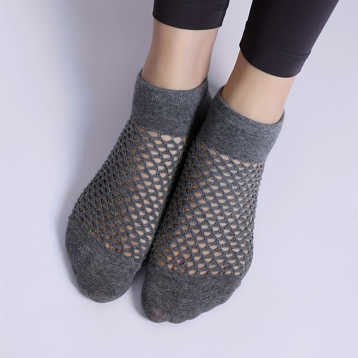 Non Slip Yoga Socks Breathable Mesh for Pilates Fitness